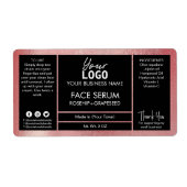 Roos Gold Shimmer Effect Black Serum Etiket (Voorkant)