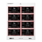 Roos Gold Shimmer Effect Black Serum Etiket (Full Sheet)