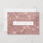 Roos Gold Shimmer Marble Gift Certificate (Voorkant)