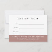 Roos Gold Shimmer Marble Gift Certificate (Achterkant)