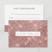 Roos Gold Shimmer Marble Gift Certificate (Voorkant / Achterkant)
