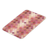 Roos Gold Shimmer Mermaid Scale Patroon Magneet (Linkerzijde)