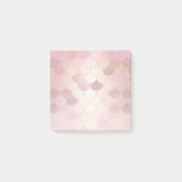 Roos Gold Shimmer Mermaid Scale Patroon Post-it® Notes