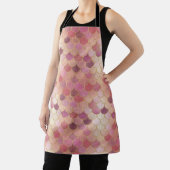 Roos Gold Shimmer Mermaid Scale Patroon Schort (Insitu)