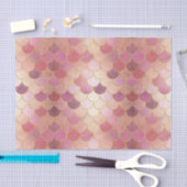 Roos Gold Shimmer Mermaid Scale Patroon Tissuepapier (Craft)