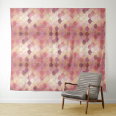 Roos Gold Shimmer Mermaid Scale Patroon Wandkleed (In Situ (horizontaal))