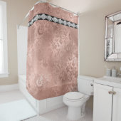 Roos Gold Shimmer met diamanten Douchegordijn (In situ)