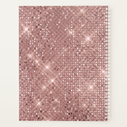 Roos Gold Shimmer Nails Appointing Book Planner (Achterkant)