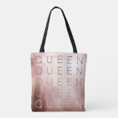 Roos Gold Shimmer Queen Tote Bag (Achterkant)