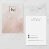 Roos Gold Shimmer Strokes die Logo weergeven Visitekaartje (Voorkant / Achterkant)