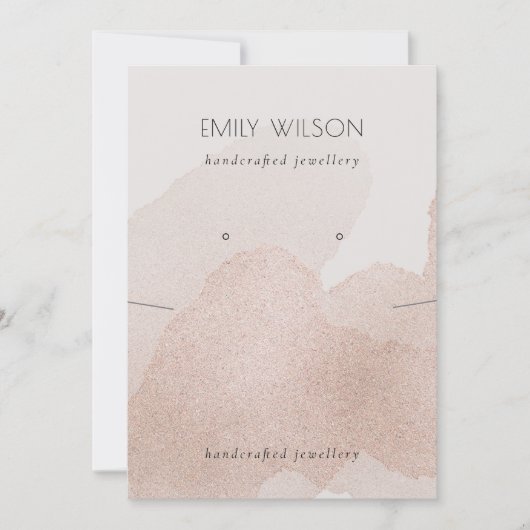 Roos Gold Shimmer Strokes Ketting Veroorbaar beeld Kaart (Voorkant)