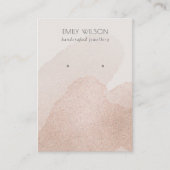 Roos Gold Shimmer Strokes Stud Veroorbaar beeldsch Visitekaartje (Voorkant)