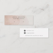 Roos Gold Shiny Brush Stokes Stud Earning Display Mini Visitekaartje (Voorkant / Achterkant)