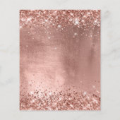 Roos Gold Shiny Glam 40e verjaardag Uitnodiging Flyer (Achterkant)