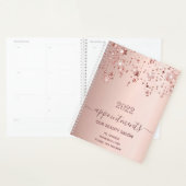 Roos Gold Shiny Stars Salon Afspraken 2025 Planner (Display)