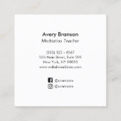 Roos Gold Shri Yantra Meditatieleraar Vierkante Visitekaartje (Achterkant)