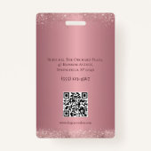 Roos Gold Signature Elegance Medewerker ID's Badge (Achterkant)