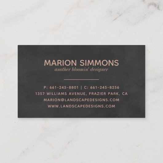 Roos Gold Signature Elegant Visitekaartje (Achterkant)