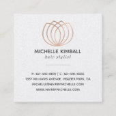 Roos Gold Signature Lotus Flower | Square Business Vierkante Visitekaartje (Achterkant)