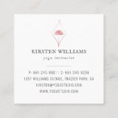 Roos Gold Signature Lotus Flower Yoga Pose Vierkante Visitekaartje (Achterkant)