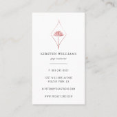 Roos Gold Signature Lotus Flower Yoga Pose Visitekaartje (Achterkant)
