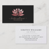 Roos Gold Signature Lotus Flower Yoga Pose Visitekaartje (Voorkant / Achterkant)
