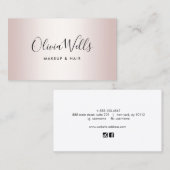 Roos Gold Signature Script Social Media Business Visitekaartje (Voorkant / Achterkant)