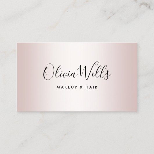 Roos Gold Signature Script Social Media Business Visitekaartje (Voorkant)