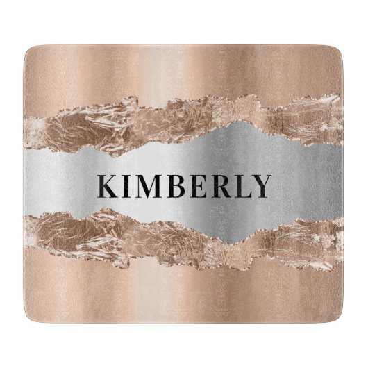 Roos Gold Silagate marmer Snijplank (Voorkant)