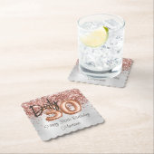 Roos Gold Silver 30ste verjaardagsfeestje Kartonnen Onderzetters (Insitu)