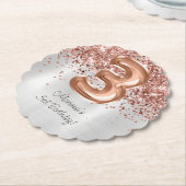 Roos Gold Silver 3e verjaardagsfeestje Kartonnen Onderzetters (Gekanteld)
