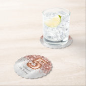 Roos Gold Silver 5e verjaardagsfeestje Kartonnen Onderzetters (Insitu)