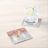 Roos Gold Silver 7e verjaardagsfeestje Kartonnen Onderzetters (Insitu)