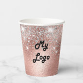 Roos Gold Silver Business logo Papieren Bekers (Achterkant)