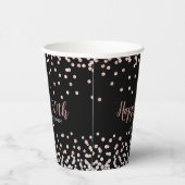 Roos Gold Silver Confetti 50ste verjaardagsfeestje Papieren Bekers (Rechts)