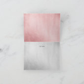 Roos Gold Silver Diamond Sparkle Gown Quinceanera Bedankkaart (Binnen)