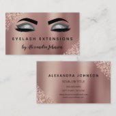 Roos Gold Silver Glitter Eyelash Extensions Visitekaartje (Voorkant / Achterkant)