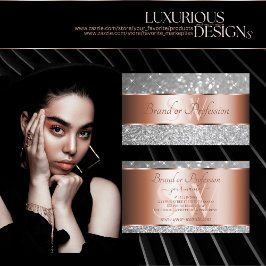 Roos Gold Silver Glitter Luminous Stars Initialen Visitekaartje