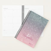 Roos Gold Silver Glitter Sparkle Jaarlijks Monogra Planner (Display)