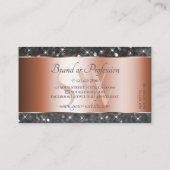 Roos Gold Silver Glitter Sparkle Stars Initialen Visitekaartje (Achterkant)