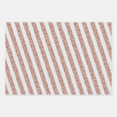 Roos Gold Silver Glitter Sweet 16 Aangepast roze Inpakpapier Vel (Voorkant 3)