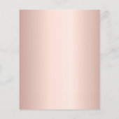 Roos Gold Silver Glitter Verjaardagsuitnodiging (Achterkant)