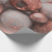 Roos Gold Silver-kerstfeestdagen Cadeaupapier (Hoek)