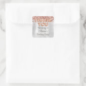Roos Gold Silver Verjaardagsfeestgunsten Vierkante Sticker (Tas)