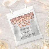 Roos Gold Silver Verjaardagsfeestje Bedankzakje (Geknipt)