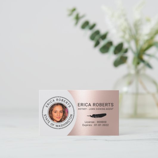 Roos Gold Silver Visitekaartje (Staand voorkant)