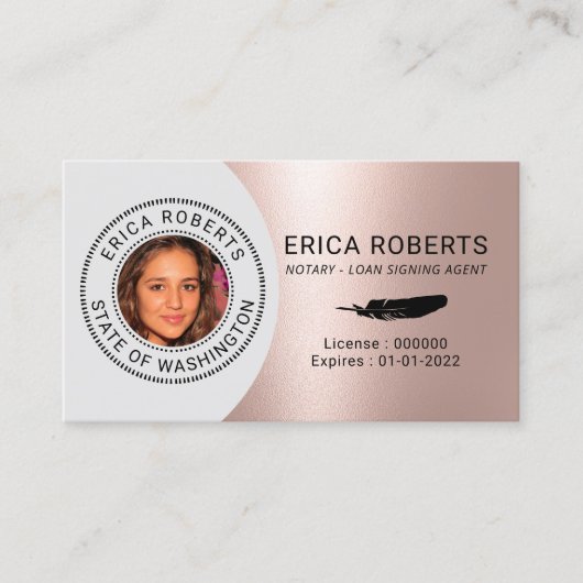 Roos Gold Silver Visitekaartje (Voorkant)