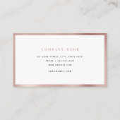 Roos Gold Simple Business Logo Modern minimalistis Visitekaartje (Achterkant)