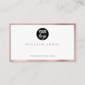 Roos Gold Simple Business Logo Modern minimalistis Visitekaartje (Voorkant)