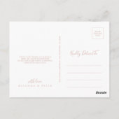 Roos Gold Simple Minimalist Bedankt Briefkaart (Achterkant)